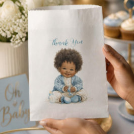 Afro-Amerikaanse babyjongen favor zakje