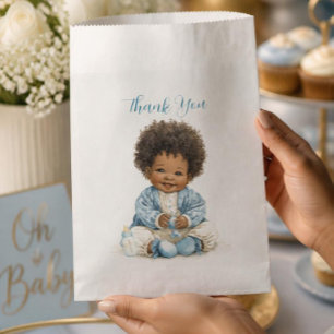 Afro-Amerikaanse babyjongen favor zakje