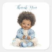 Afro-Amerikaanse babyjongen sticker (Voorkant)