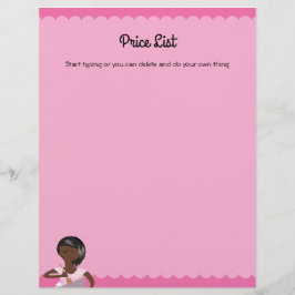 Afro-Amerikaanse bakkerijprijslijst Flyer