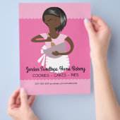 Afro-Amerikaanse bakkerijprijslijst Flyer (Hand)