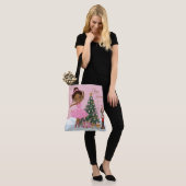 Afro-Amerikaanse Ballerina Christmas Canvas tas (Op model)