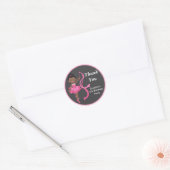 Afro-Amerikaanse Ballerina Dansfeestje Sticker (Envelop)