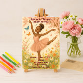 Afro-Amerikaanse Ballerina in Bloom Dance recital Kaart