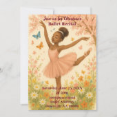 Afro-Amerikaanse Ballerina in Bloom Dance recital Kaart (Voorkant)