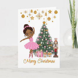 Afro-Amerikaanse ballerina kerst Wenskaart Kaart