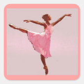 Afro-Amerikaanse ballerina sticker (Voorkant)