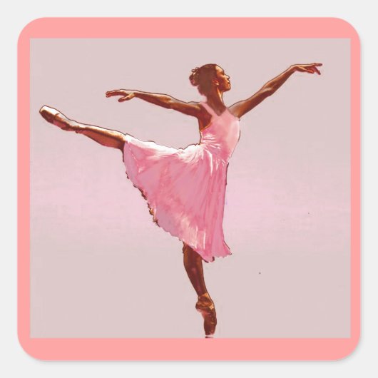 Afro-Amerikaanse ballerina sticker (Voorkant)