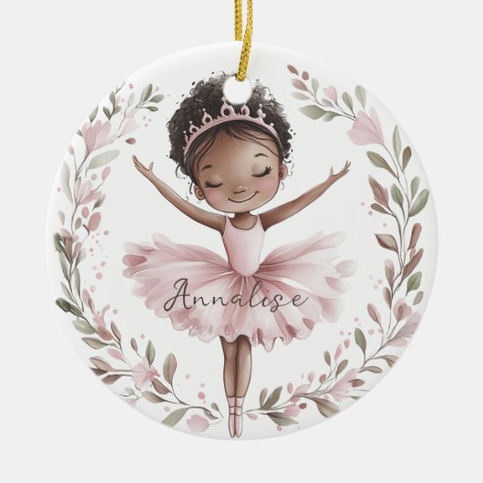 Afro-Amerikaanse balletdanser Keramisch Ornament (Voorkant)
