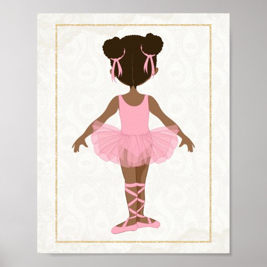 Afro-Amerikaanse balletdanseres Poster (Voorkant)