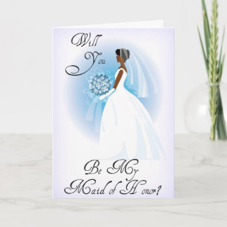 Afro-Amerikaanse Be My Maid of Honor Uitnodiging