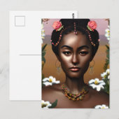 Afro-Amerikaanse Beauty AI Art Briefkaart (Voorkant / Achterkant)