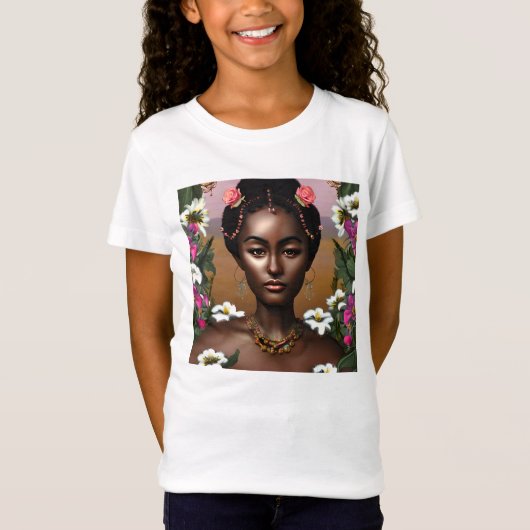 Afro-Amerikaanse Beauty AI Art T-shirt (Voorkant)