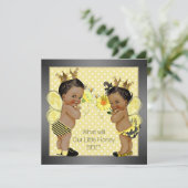Afro-Amerikaanse Bee Gender Reveal Kaart (Staand voorkant)
