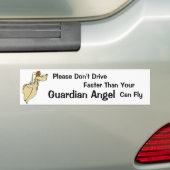 Afro-Amerikaanse Beschermengel Bumpersticker (Op auto)