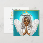 Afro-Amerikaanse Biddende Engel Kaart (Voorkant / Achterkant)