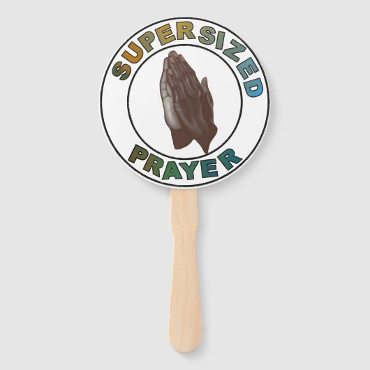 Afro-Amerikaanse biddende handen supersized Handwaaier (Voorkant)