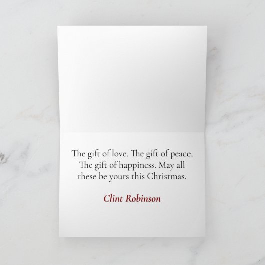 Afro-Amerikaanse Black Cowboy Christmas Kaart (Binnen)