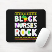 Afro-Amerikaanse Black Nurse Rock Juneteenth 1 Muismat (Met muis)