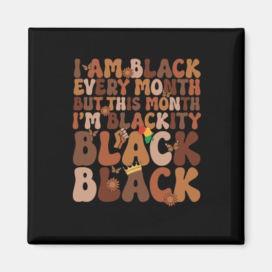 Afro-Amerikaanse Black Power Pride Geschiedenis Bu Magneet (Voorkant)