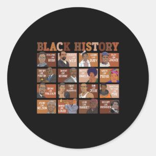 Afro-Amerikaanse Black Power Pride Geschiedenis Bu Ronde Sticker