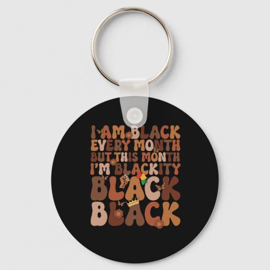 Afro-Amerikaanse Black Power Pride Geschiedenis Bu Sleutelhanger (Voorkant)