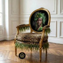 Afro-Amerikaanse bloemrijke glamour decoupage