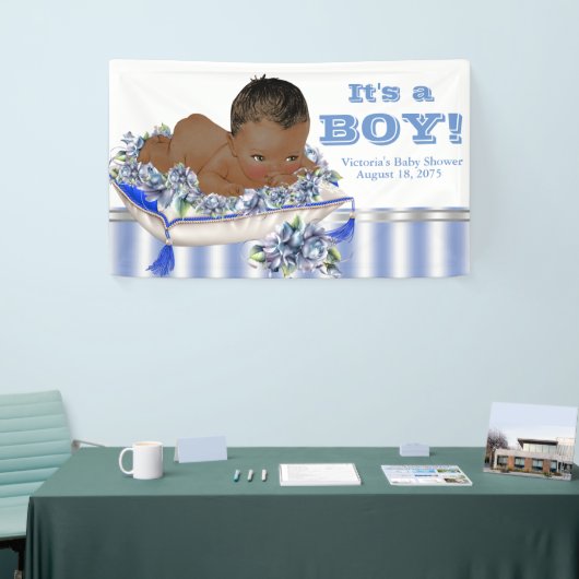 Afro-Amerikaanse Boy Baby shower Banner (Beurs)