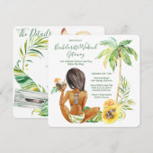 Afro-Amerikaanse Bruid Bachelorette Strand Weekend Kaart (Voorkant / Achterkant)