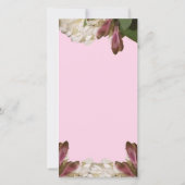 Afro-Amerikaanse bruid & bruidegom roze menu's (Achterkant)