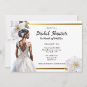 Afro-Amerikaanse bruid eenvoudige tuin bloemen Kaart (Voorkant)