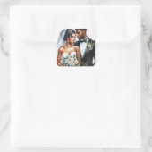 Afro-Amerikaanse bruid en bruidegom Vierkante Sticker (Tas)