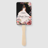 Afro-Amerikaanse bruid Vrijgezellenfeest Fan Handwaaier (Achterkant)