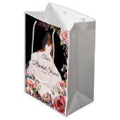 Afro-Amerikaanse bruid Vrijgezellenfeest Gift Bag Medium Cadeauzakje (Voorkant Gekanteld)