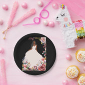 Afro-Amerikaanse bruid Vrijgezellenfeest papier Bo Papieren Bordje (Feest)