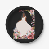 Afro-Amerikaanse bruid Vrijgezellenfeest papier Bo Papieren Bordje (Voorkant)