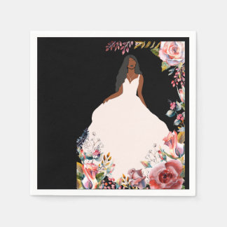 Afro-Amerikaanse bruid Vrijgezellenfeest servetten