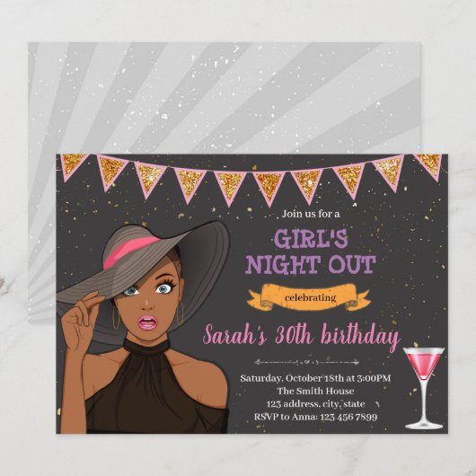 Afro-Amerikaanse bruids vrijgezellenfeest Feestdagenkaart (Voorkant / Achterkant)