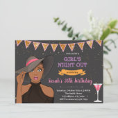 Afro-Amerikaanse bruids vrijgezellenfeest Feestdagenkaart (Staand voorkant)