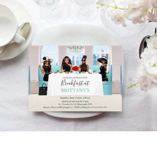 Afro-Amerikaanse bruids zwarte jurk tafel Kaart