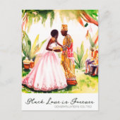 Afro-Amerikaanse bruiloft Briefkaart (Voorkant)