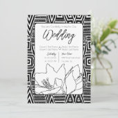 Afro-Amerikaanse bruiloft Kaart (Staand voorkant)