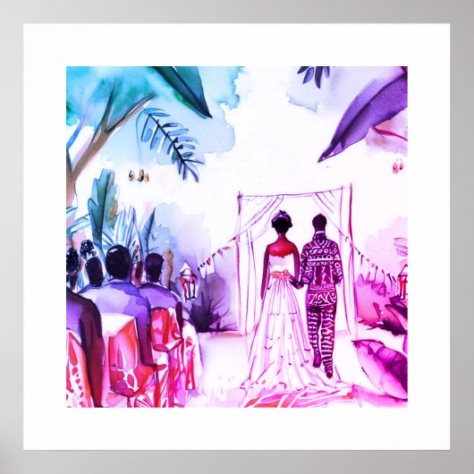 Afro-Amerikaanse bruiloft Poster (Voorkant)