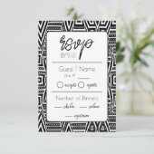 Afro-Amerikaanse bruiloft RSVP Kaartje (Staand voorkant)