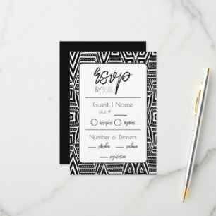 Afro-Amerikaanse bruiloft RSVP Kaartje