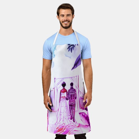 Afro-Amerikaanse bruiloft Schort (Gedragen)