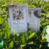 Afro-Amerikaanse bruiloft voorouder traditie Folie Uitnodiging