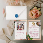 Afro-Amerikaanse bruiloft voorouder traditie Folie Uitnodiging