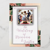 Afro-Amerikaanse bruiloft voorouder traditie Folie Uitnodiging (Voorkant)