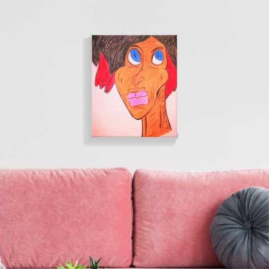 Afro-Amerikaanse canvas Afdruk (Insitu (Woonkamer))